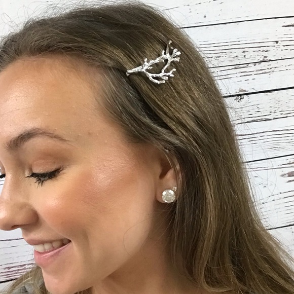 Silver Tree Branch Hair Pin - Picture 4 of 6